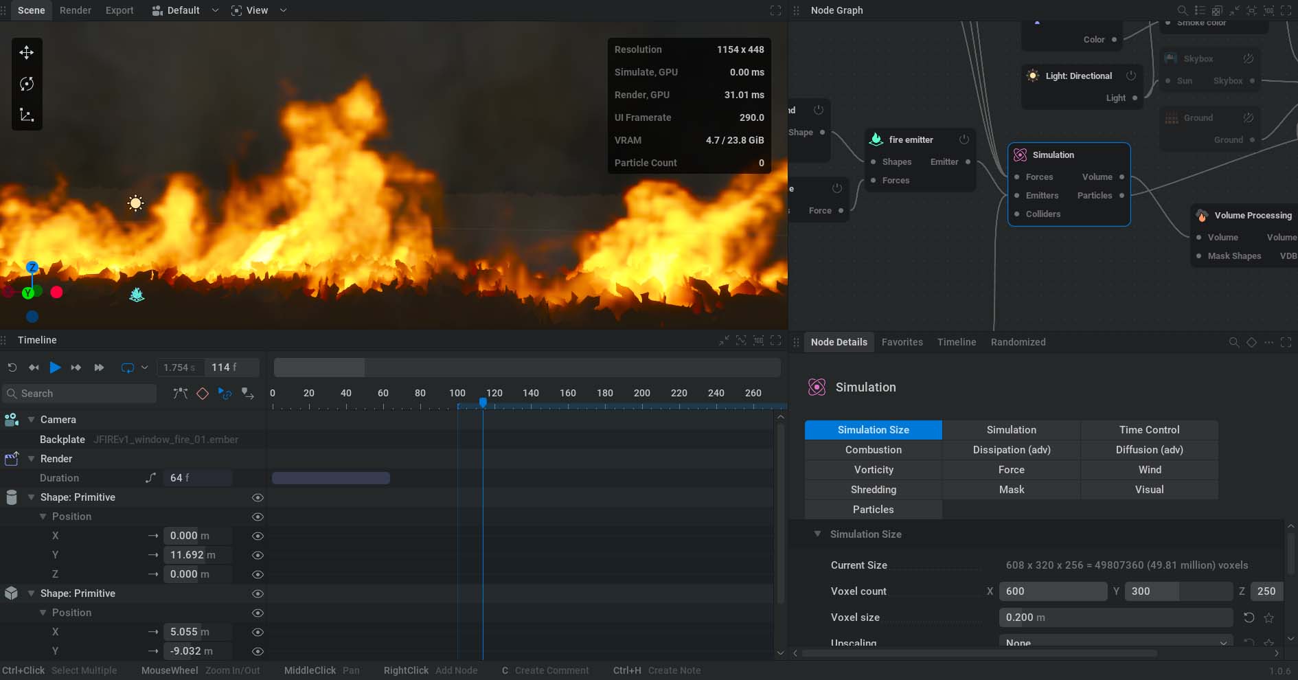 EmberGen application UI